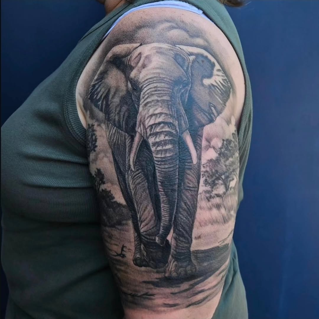Tattoo by @mikebugenhagentattoos — realism, black_and_grey