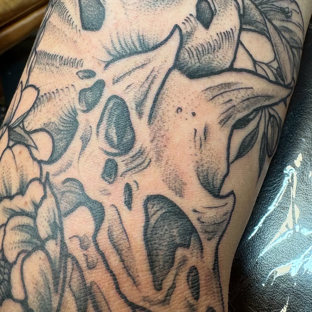 Tattoo by @zackloscar — black_and_grey, realism