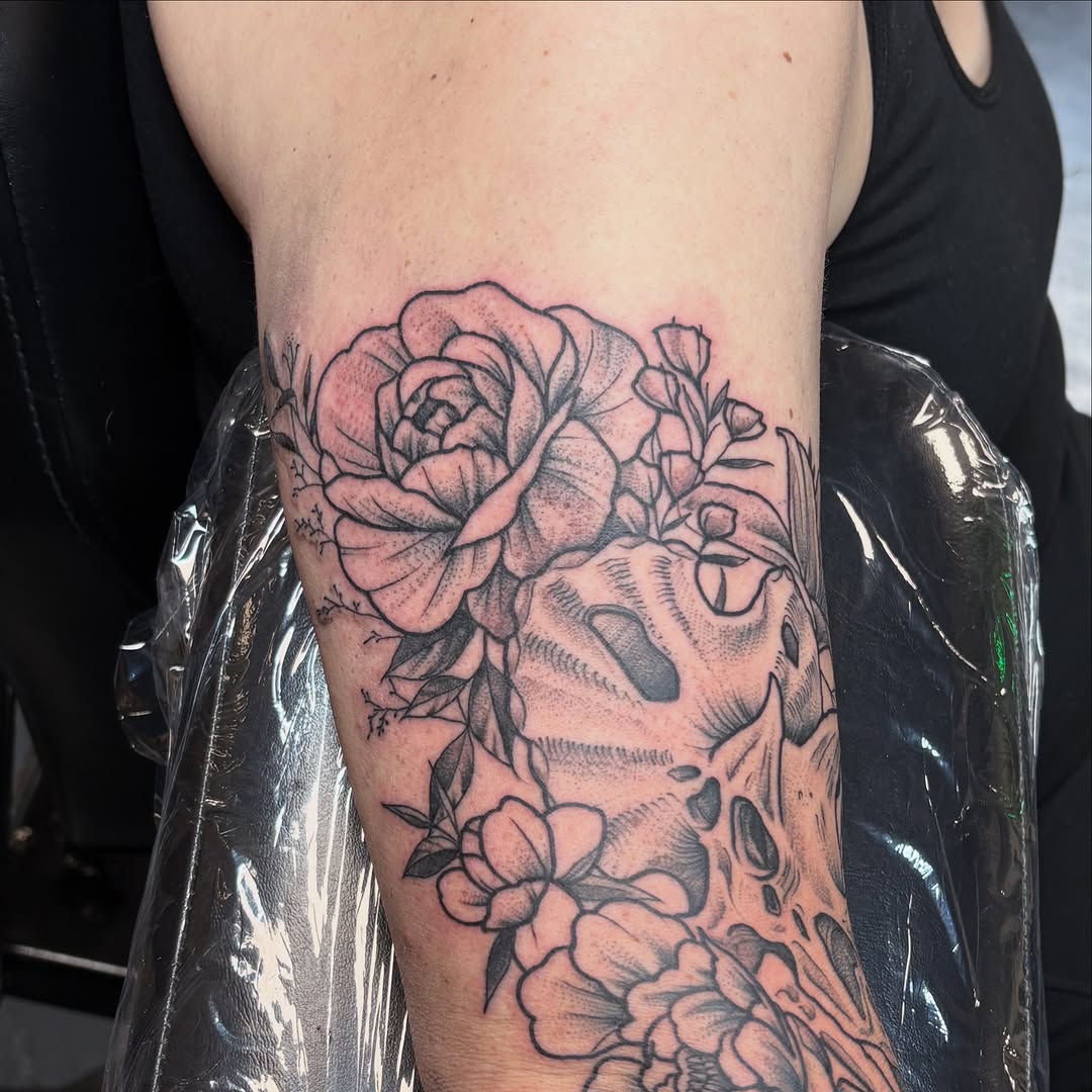Tattoo by @zackloscar — black_and_grey, realism