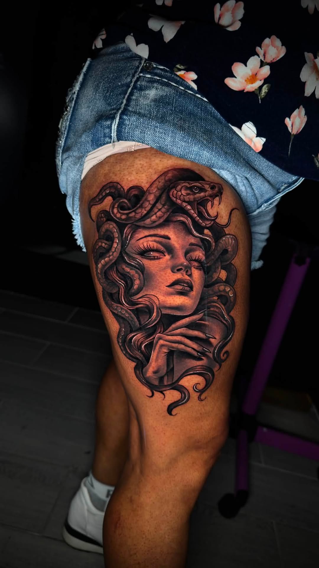 Tattoo by @juanon_tattoos โ realism, black_and_grey