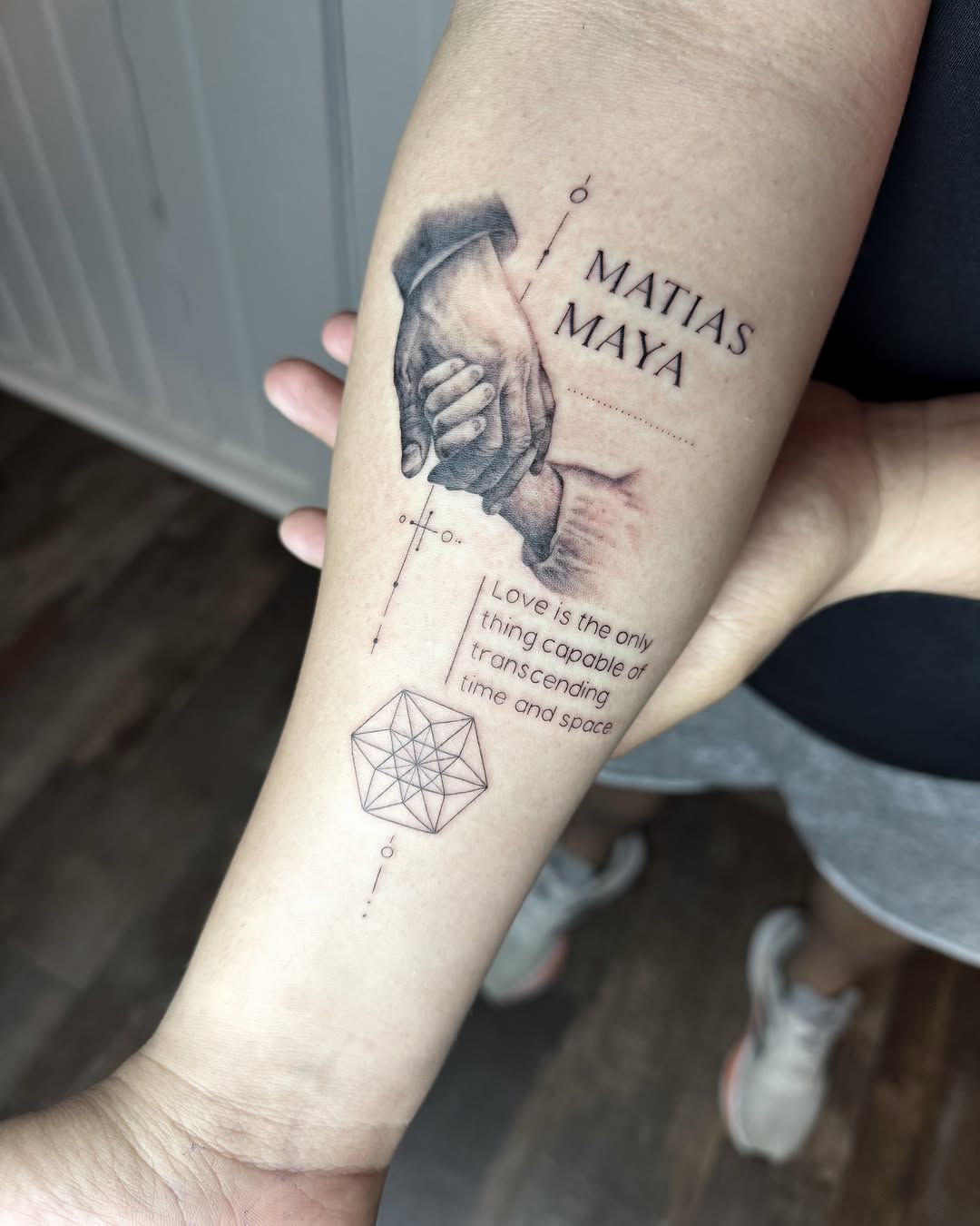 Tattoo by @raeanne.ink β fine_line, lettering_script