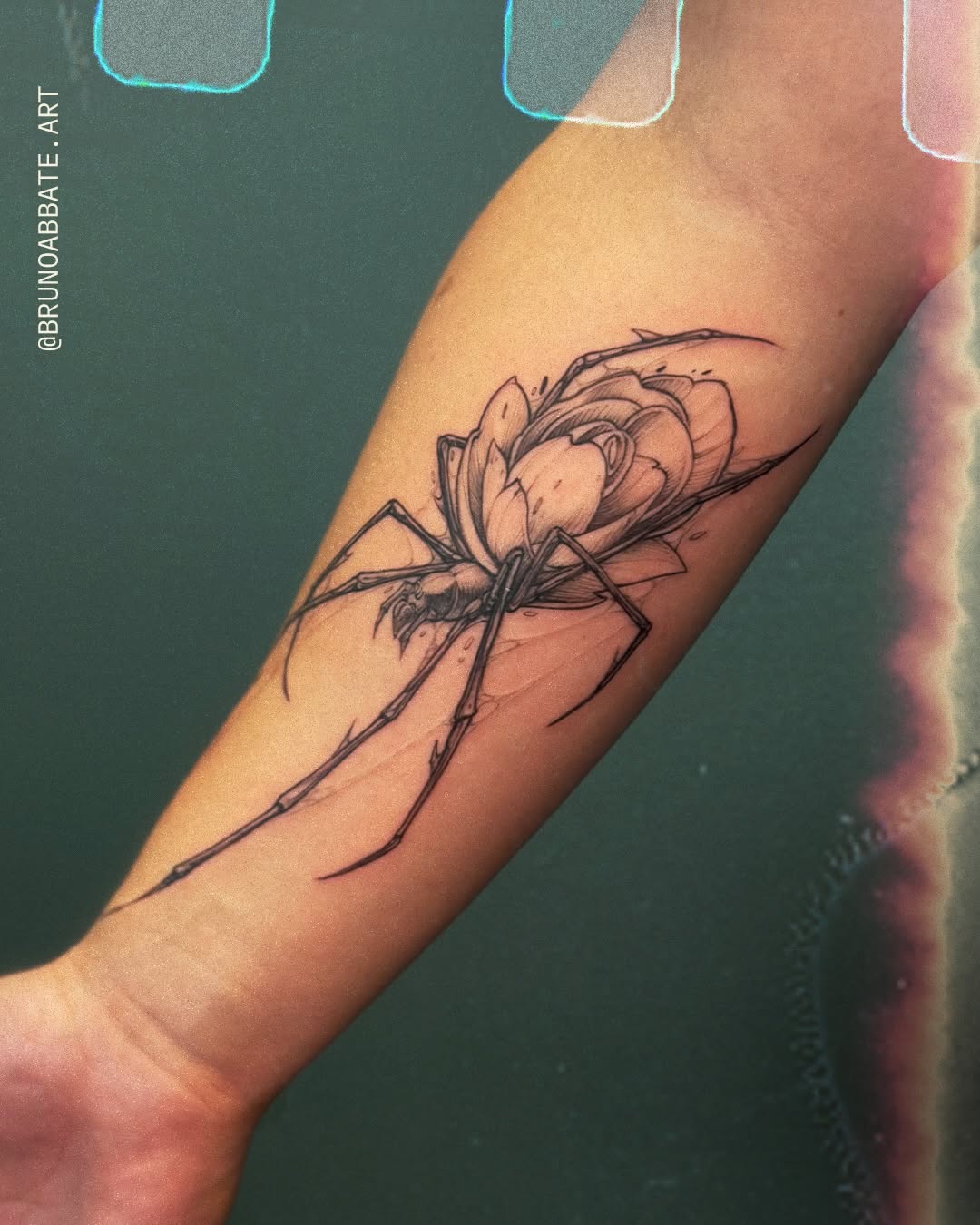 Tattoo by @brunoabbate.art — fine_line, black_and_grey