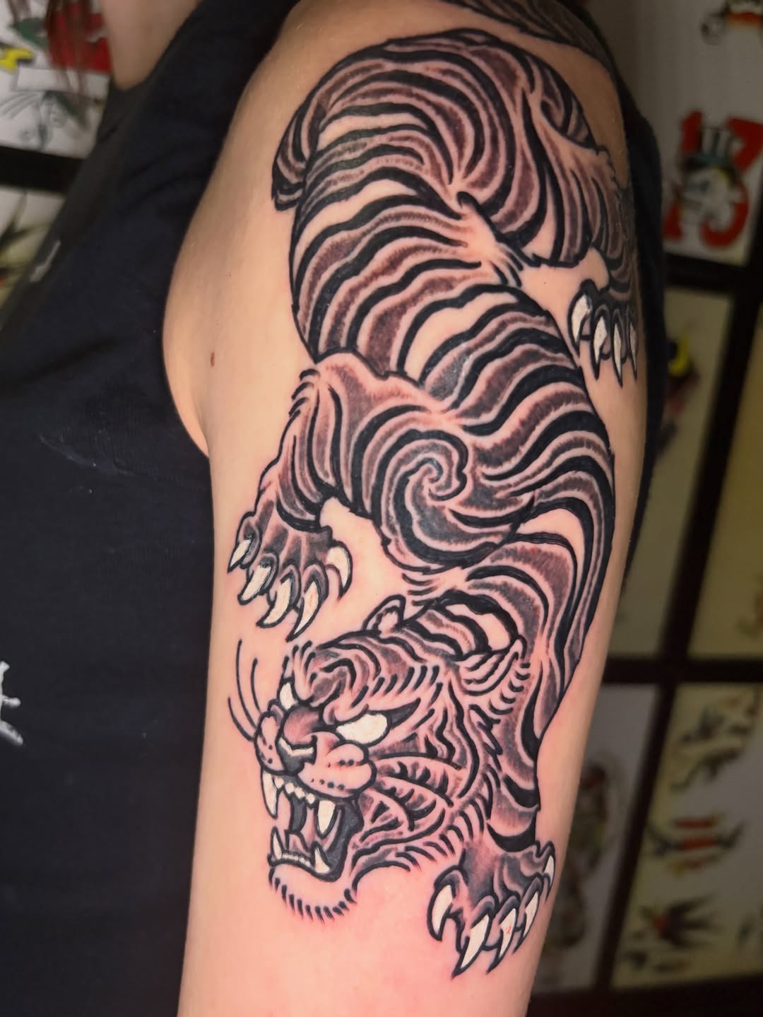 Tattoo by @gabieliatattoo — japanese_irezumi, black_and_grey
