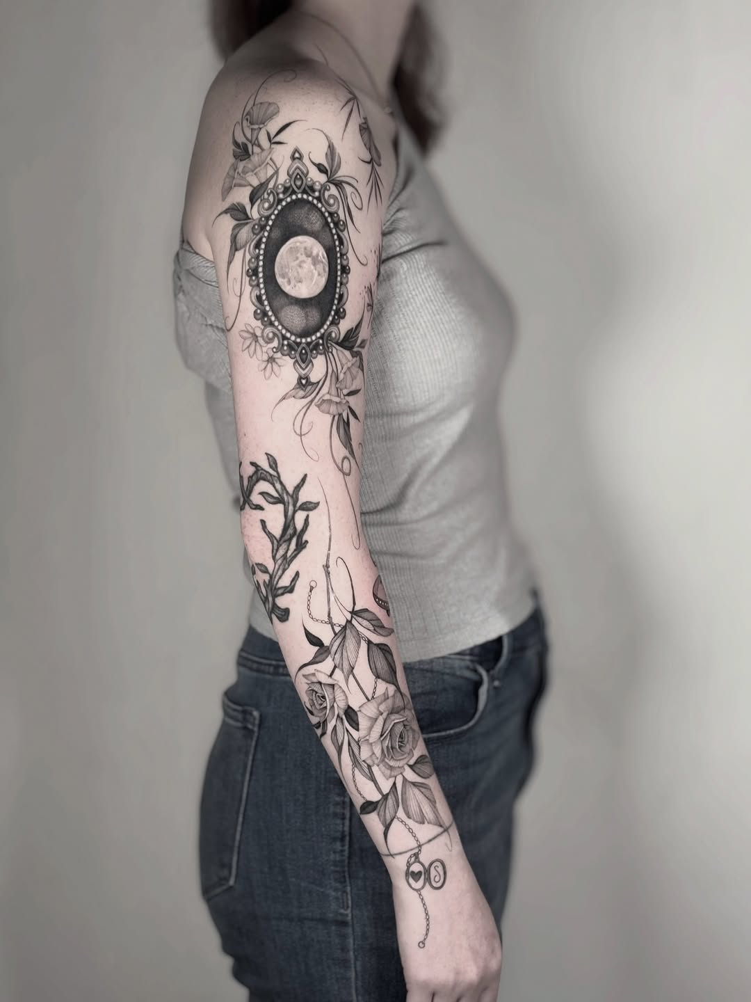Tattoo by @brittnaami — black_and_grey, realism