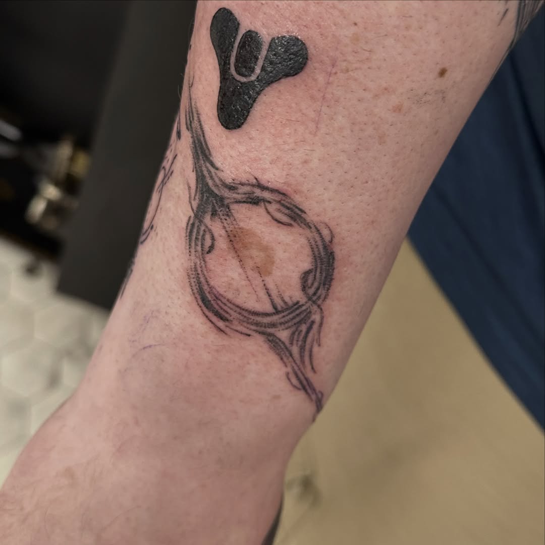 Tattoo by @nickihoverson — blackwork, geometric