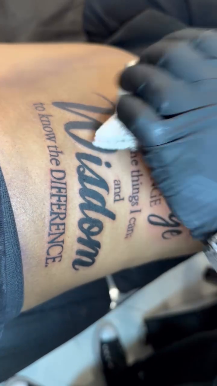 Tattoo by @playboy_script_ — lettering_script, fine_line