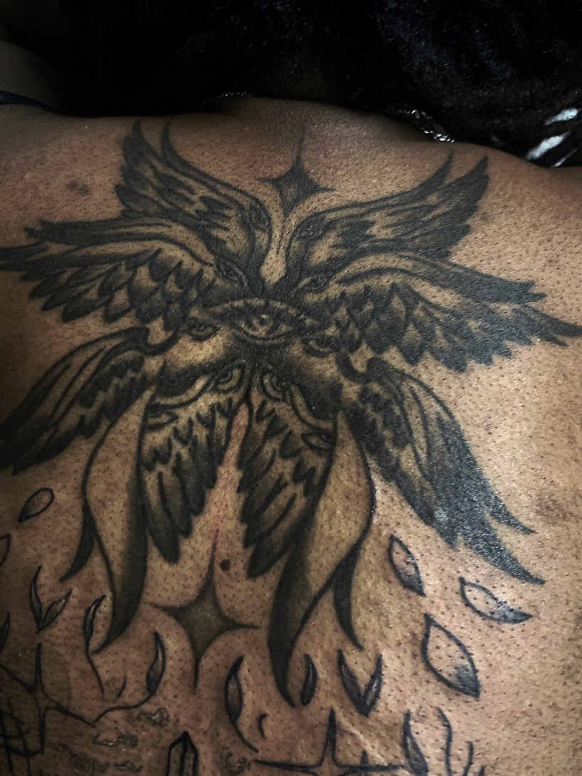 Tattoo by @leahelisabethtattoos — black_and_grey, dark_realism