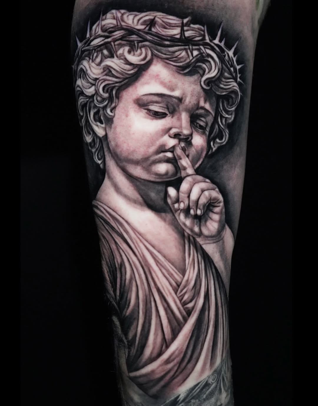 Tattoo by @s0phia_tattoos — realism, black_and_grey