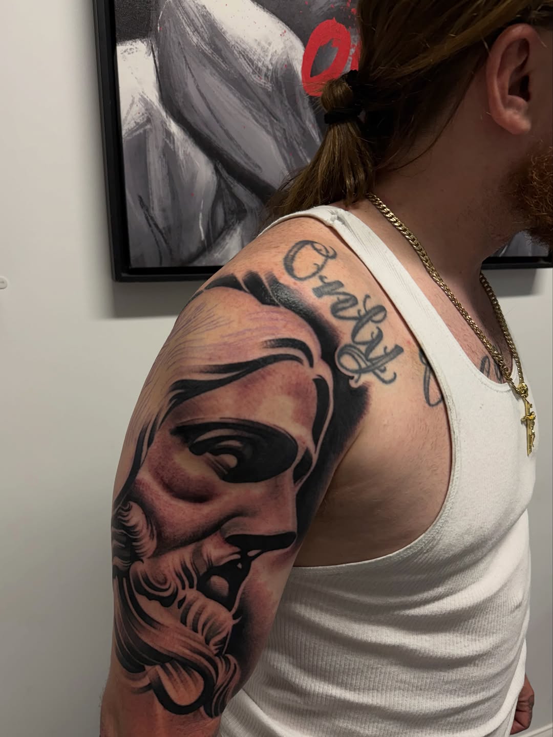 Tattoo by @santana_ink β realism, black_and_grey