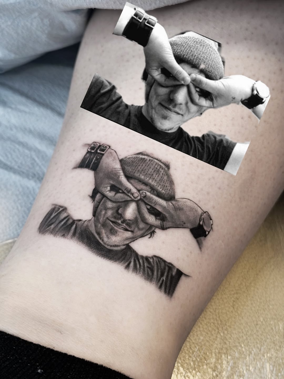 Tattoo by @tattooartistalina — realism, black_and_grey
