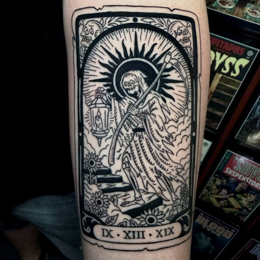 Tattoo by @sever.sinner — blackwork, illustrative