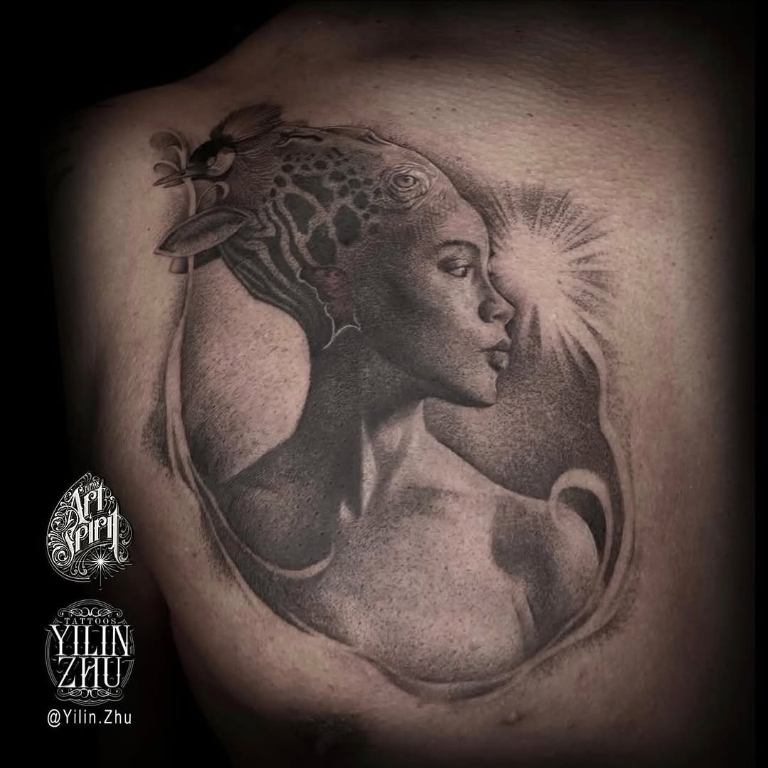 Tattoo by @artbyalyssacarbonara — realism, black_and_grey