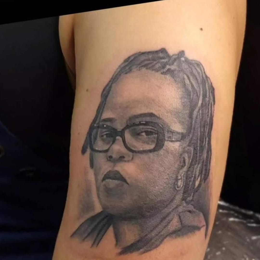 Tattoo by @artbyalyssacarbonara — realism, black_and_grey