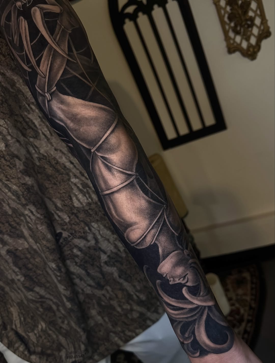 Tattoo by @7_mags — black_and_grey, realism
