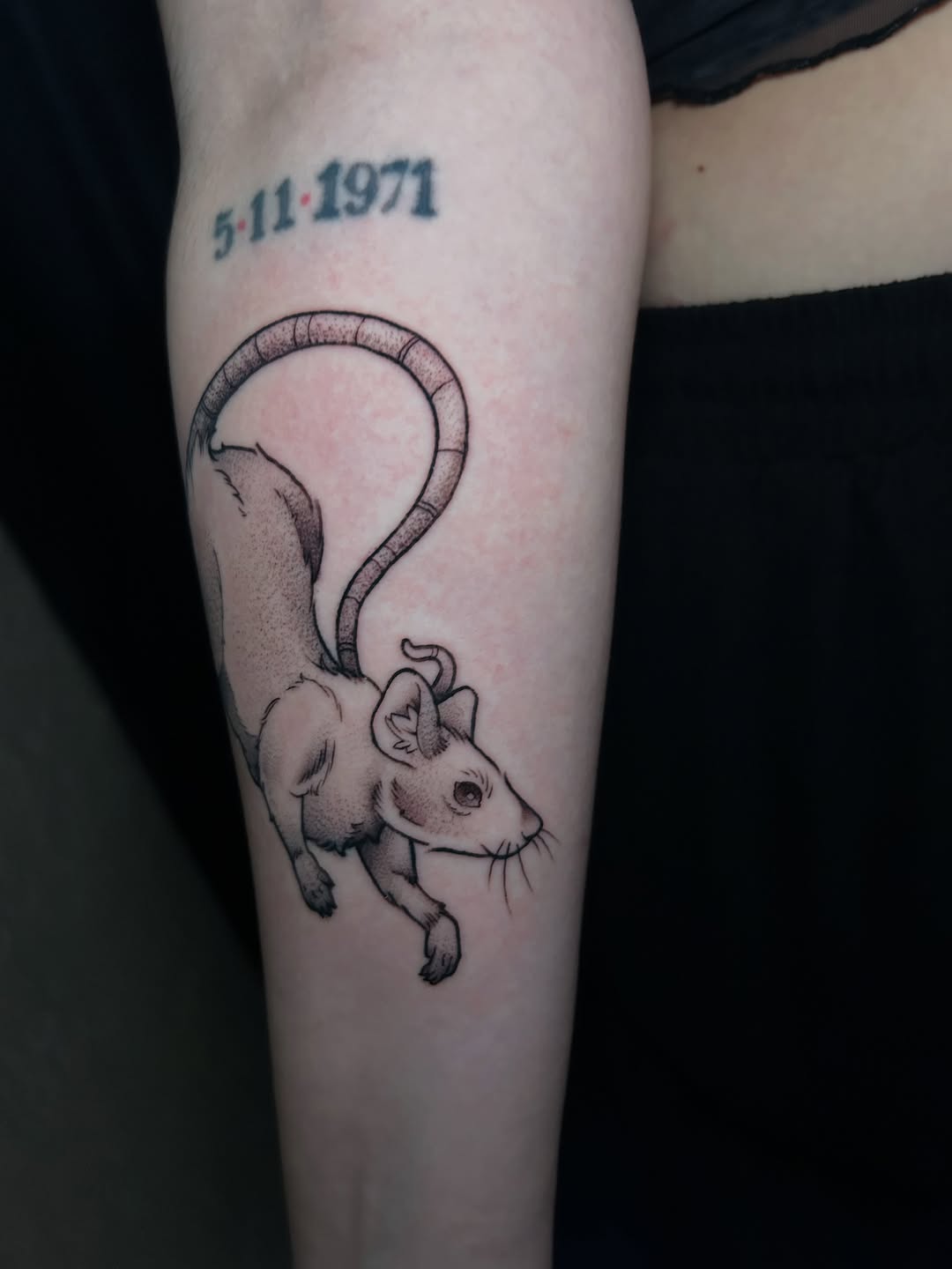 Tattoo by @backhandedculture — black_and_grey, dotwork