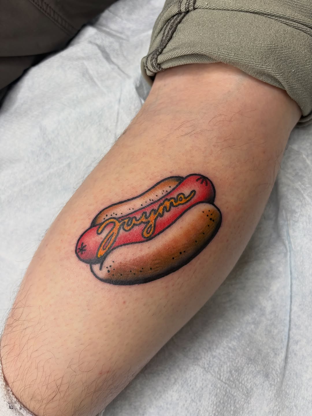 Tattoo by @mike.does.tattoos — american_traditional, lettering_script