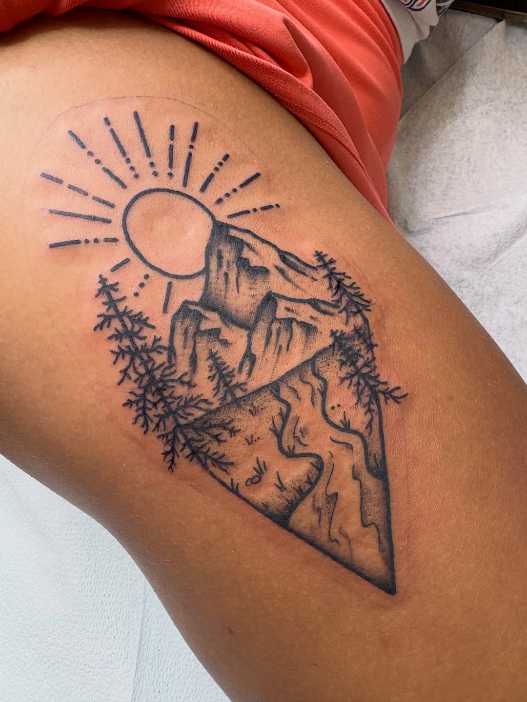 Tattoo by @mike.does.tattoos — black_and_grey, geometric