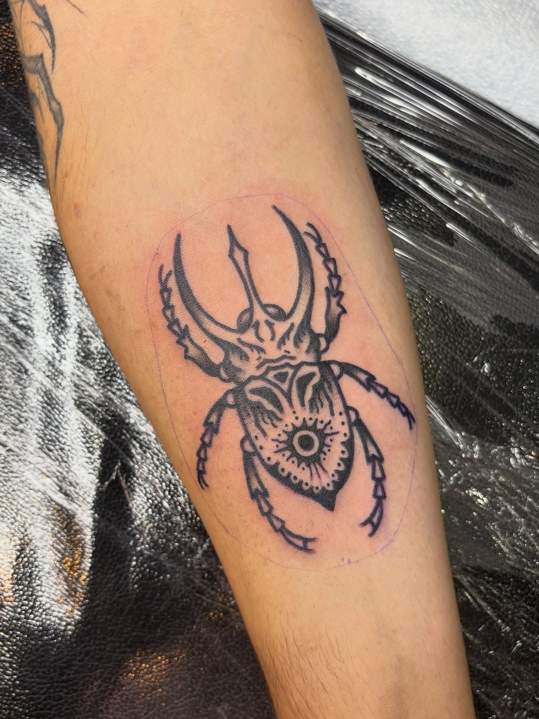 Tattoo by @mike.does.tattoos — blackwork, ornamental