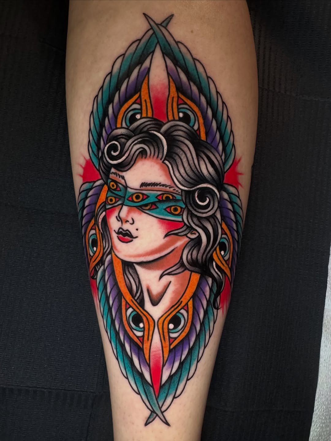 Tattoo by @megz_tattz — neo_traditional, black_and_grey