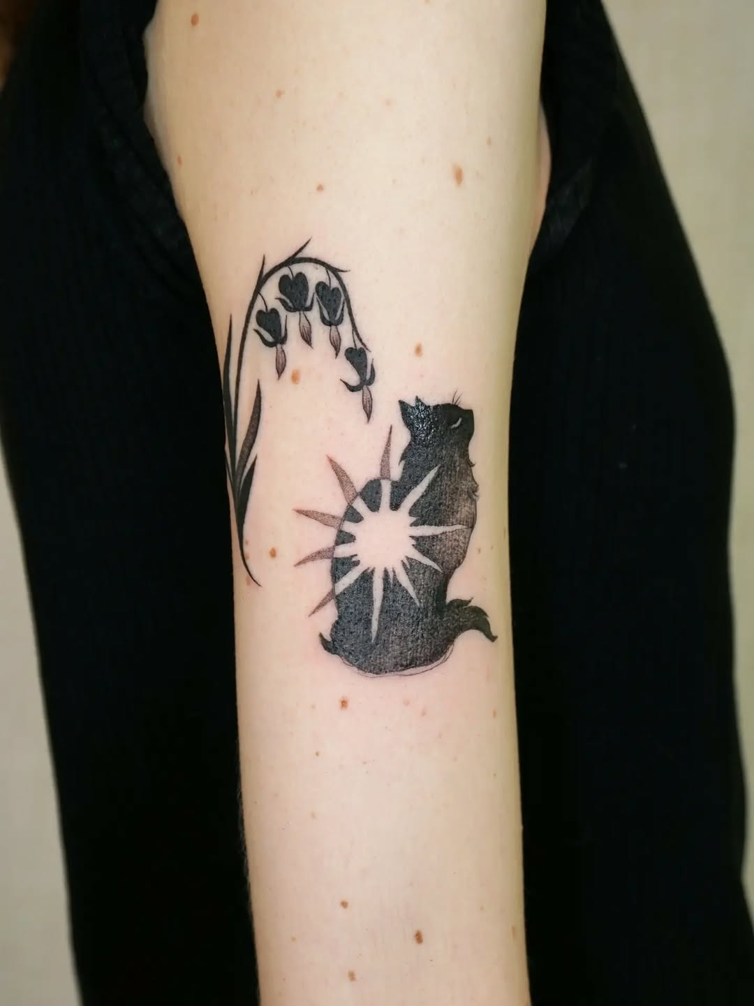 Tattoo by @maiyashu.pokes — blackwork, illustrative