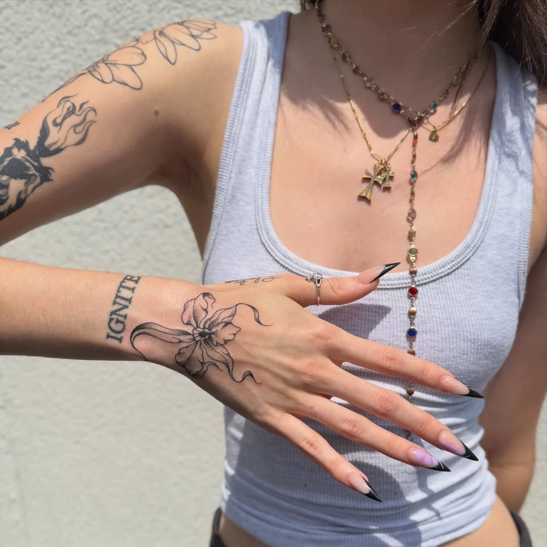 Tattoo by @fleabagtattoos — fine_line, black_and_grey
