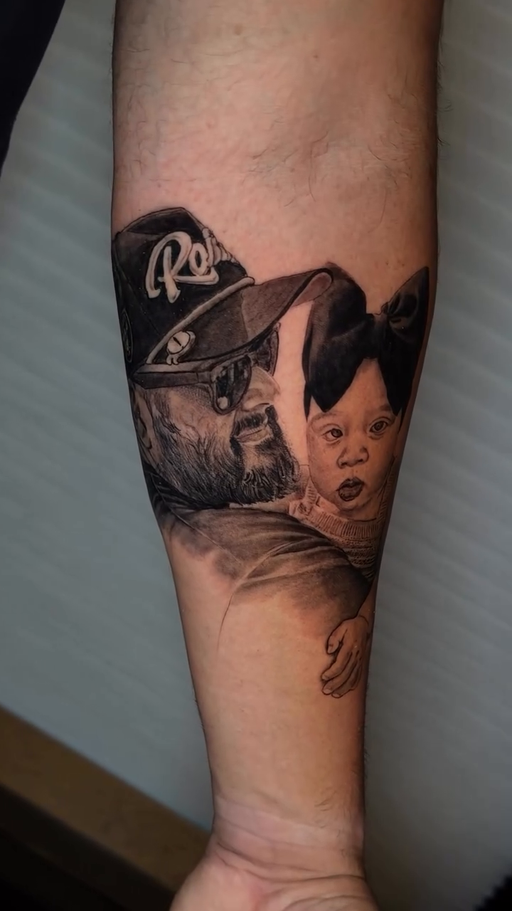 Tattoo by @vudoo_tattoo — realism, black_and_grey