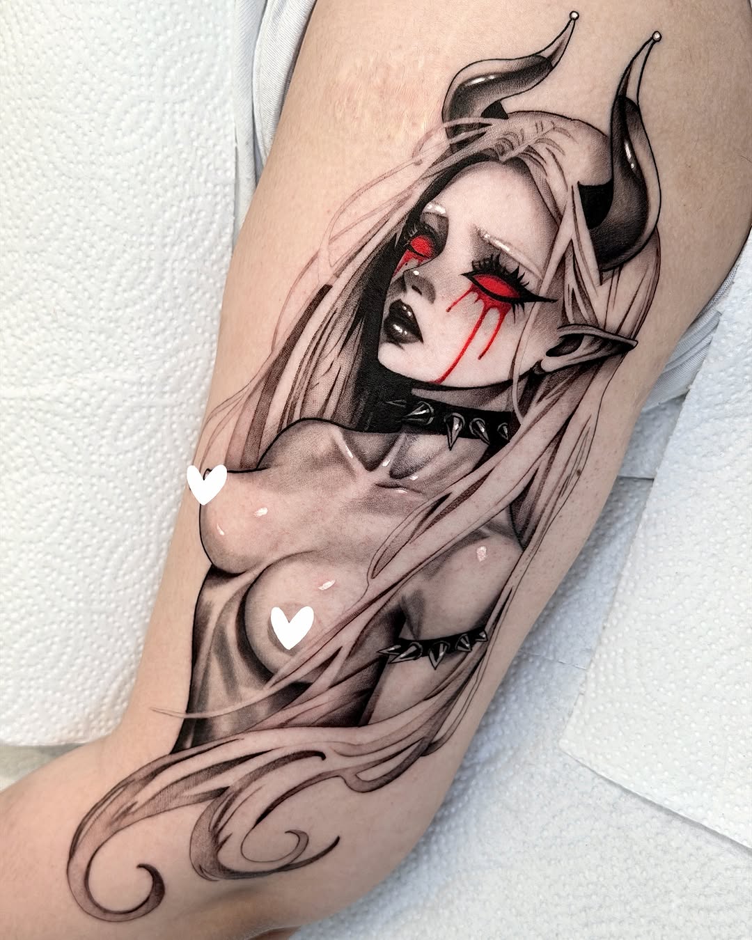 Tattoo by @tommytattoo333 — dark_realism, black_and_grey