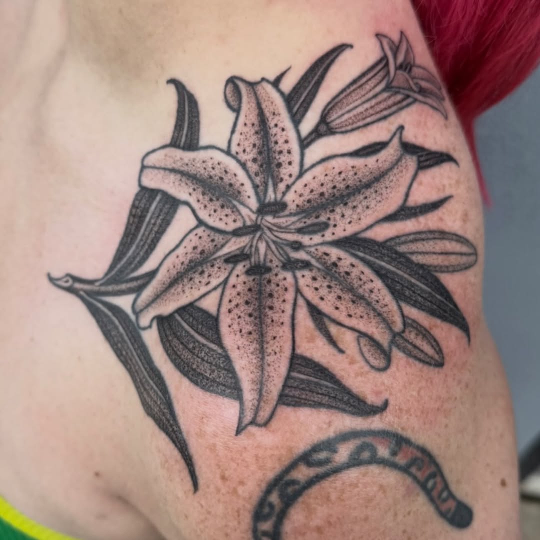 Tattoo by @michaelvillalobostattoo — dotwork, black_and_grey