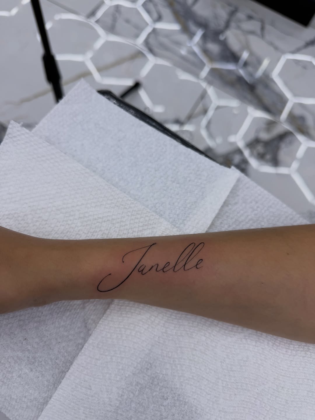 Tattoo by @gabsthegeminii — lettering_script, fine_line