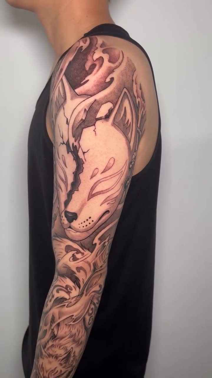 Tattoo by @jluongart — japanese_irezumi, black_and_grey