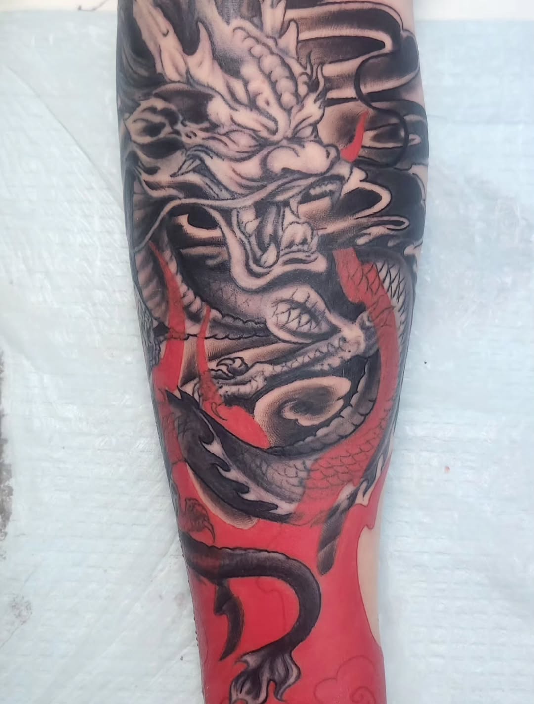 Tattoo by @timbishop_tattoos — japanese_irezumi, black_and_grey
