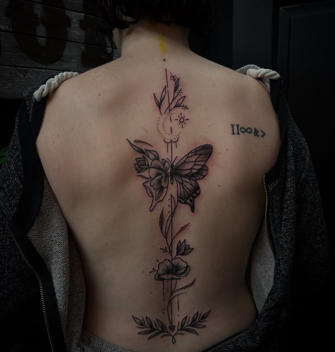 Tattoo by @_tfrow — fine_line, black_and_grey