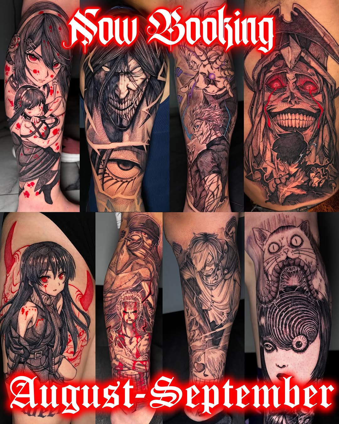Tattoo by @john.alaw.tattoo — anime, black_and_grey