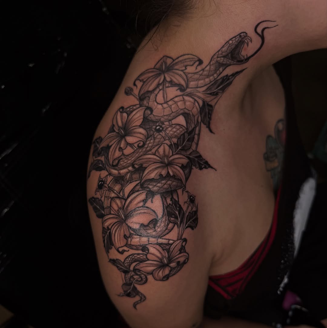 Tattoo by @tatsbychloe — black_and_grey, realism
