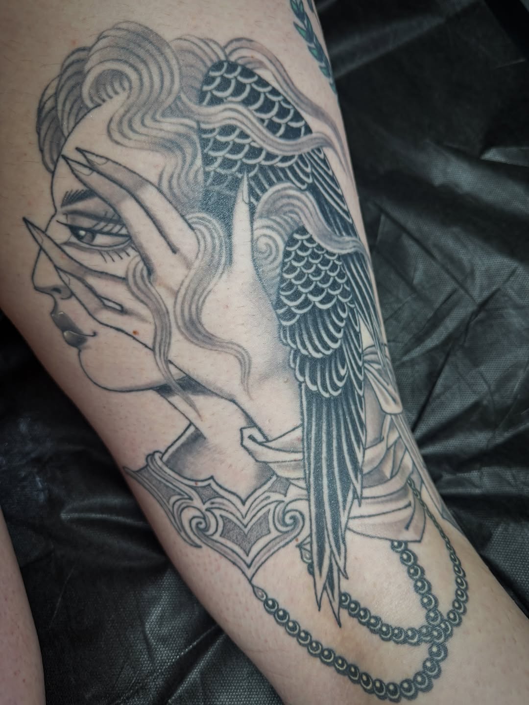 Tattoo by @ladywilson.tattoo โ black_and_grey, neo_traditional