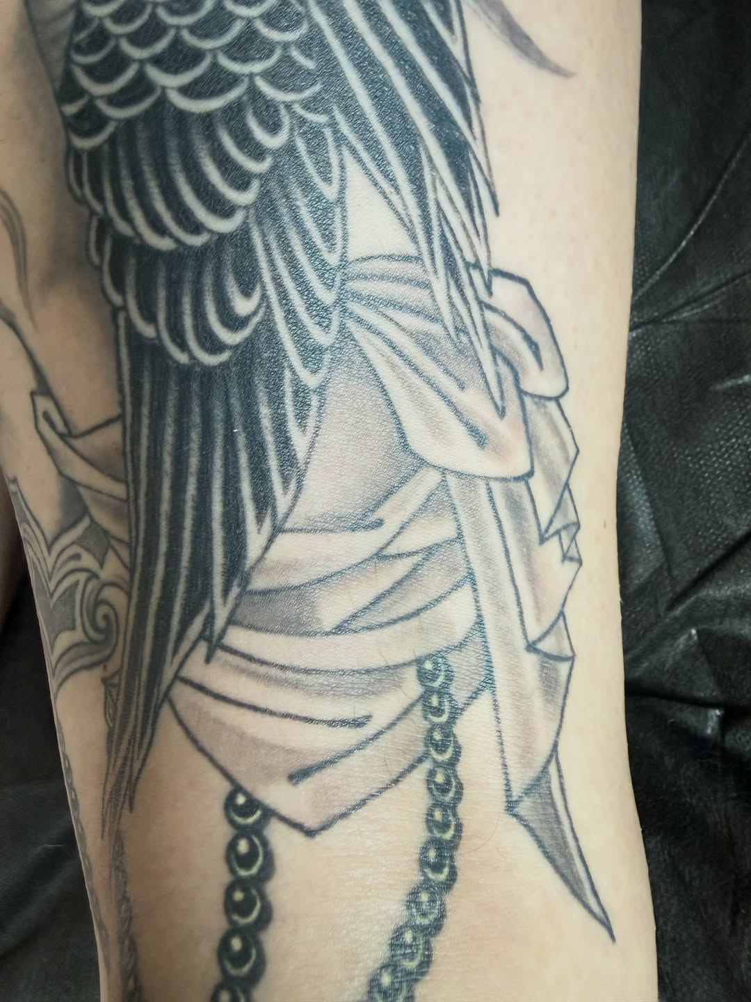 Tattoo by @ladywilson.tattoo โ japanese_irezumi, black_and_grey