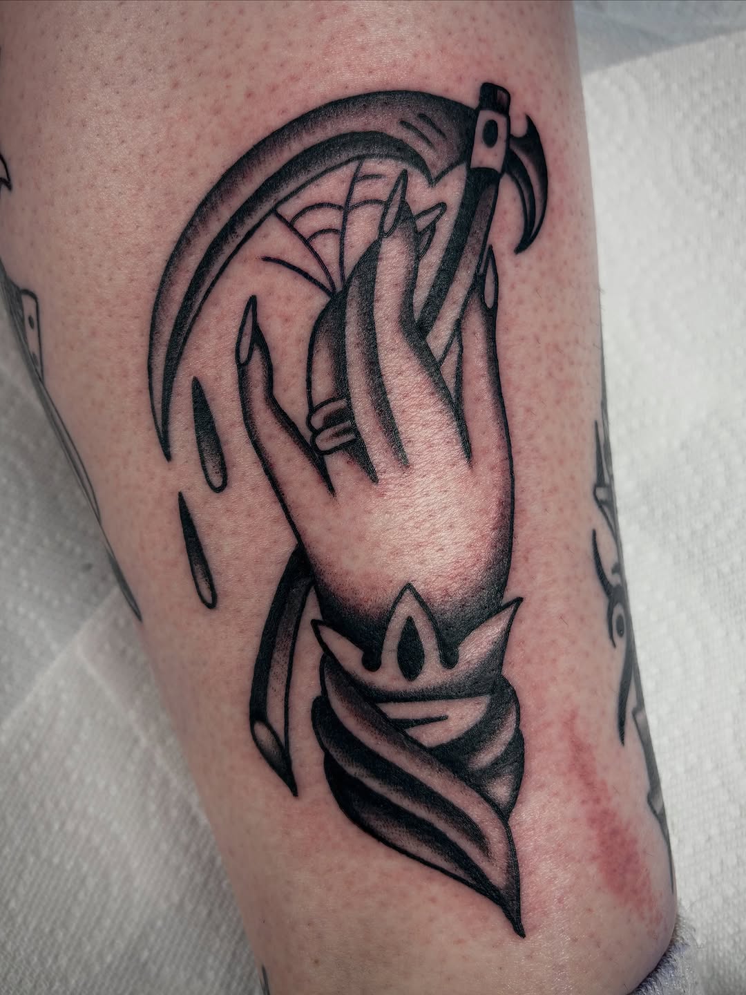 Tattoo by @joel.graytattoos — american_traditional, black_and_grey