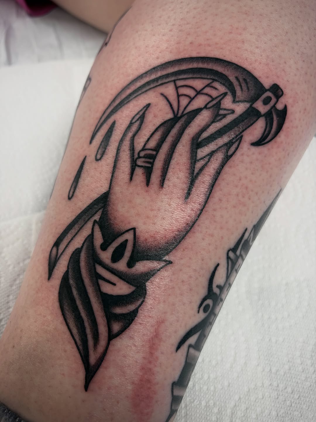 Tattoo by @joel.graytattoos — american_traditional, black_and_grey
