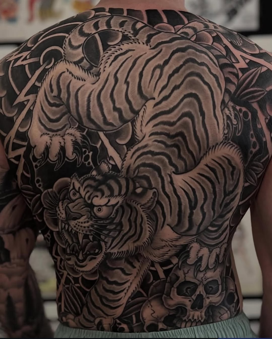 Tattoo by @chrisromolini โ japanese_irezumi, black_and_grey