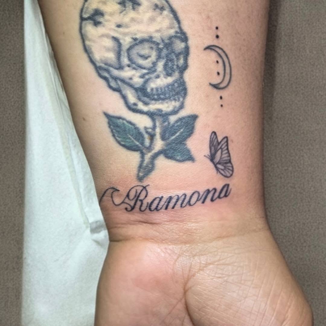 Tattoo by @t.rubio909 β black_and_grey, lettering_script