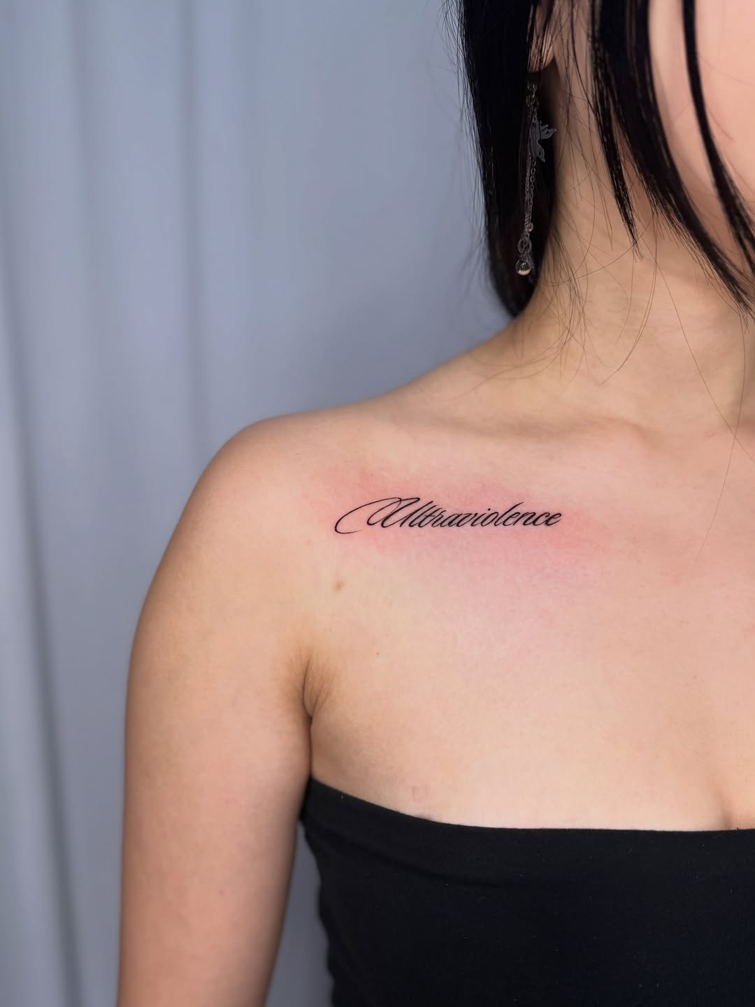 Tattoo by @tizy.inks — lettering_script, fine_line