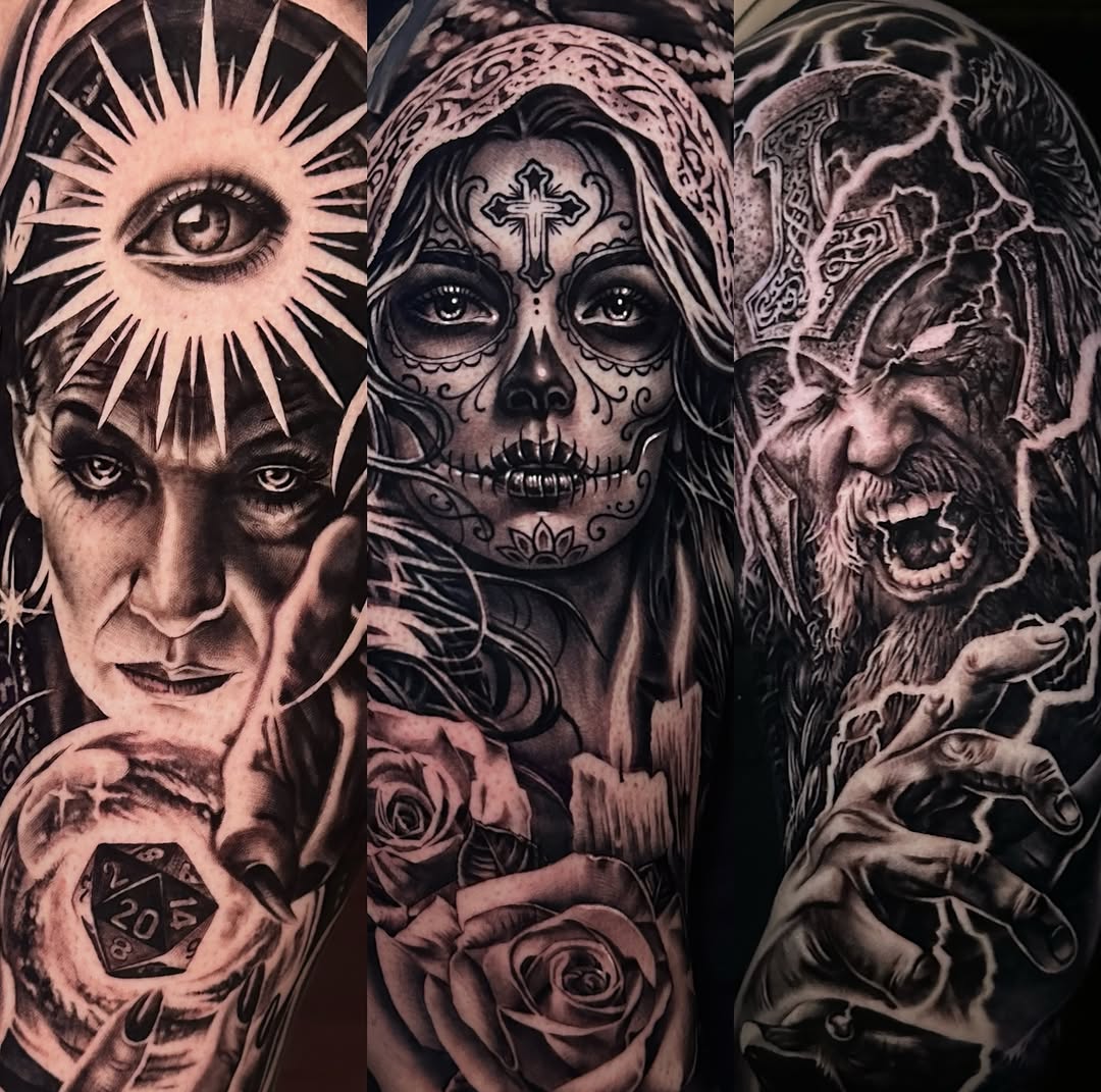 Tattoo by @jonstattoos — realism, black_and_grey