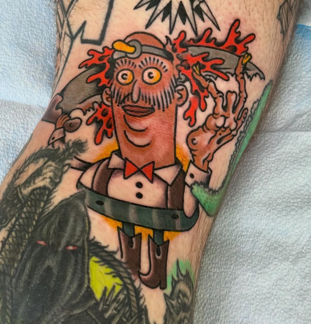 Tattoo by @crookedrain_crookedrain โ new_school, american_traditional