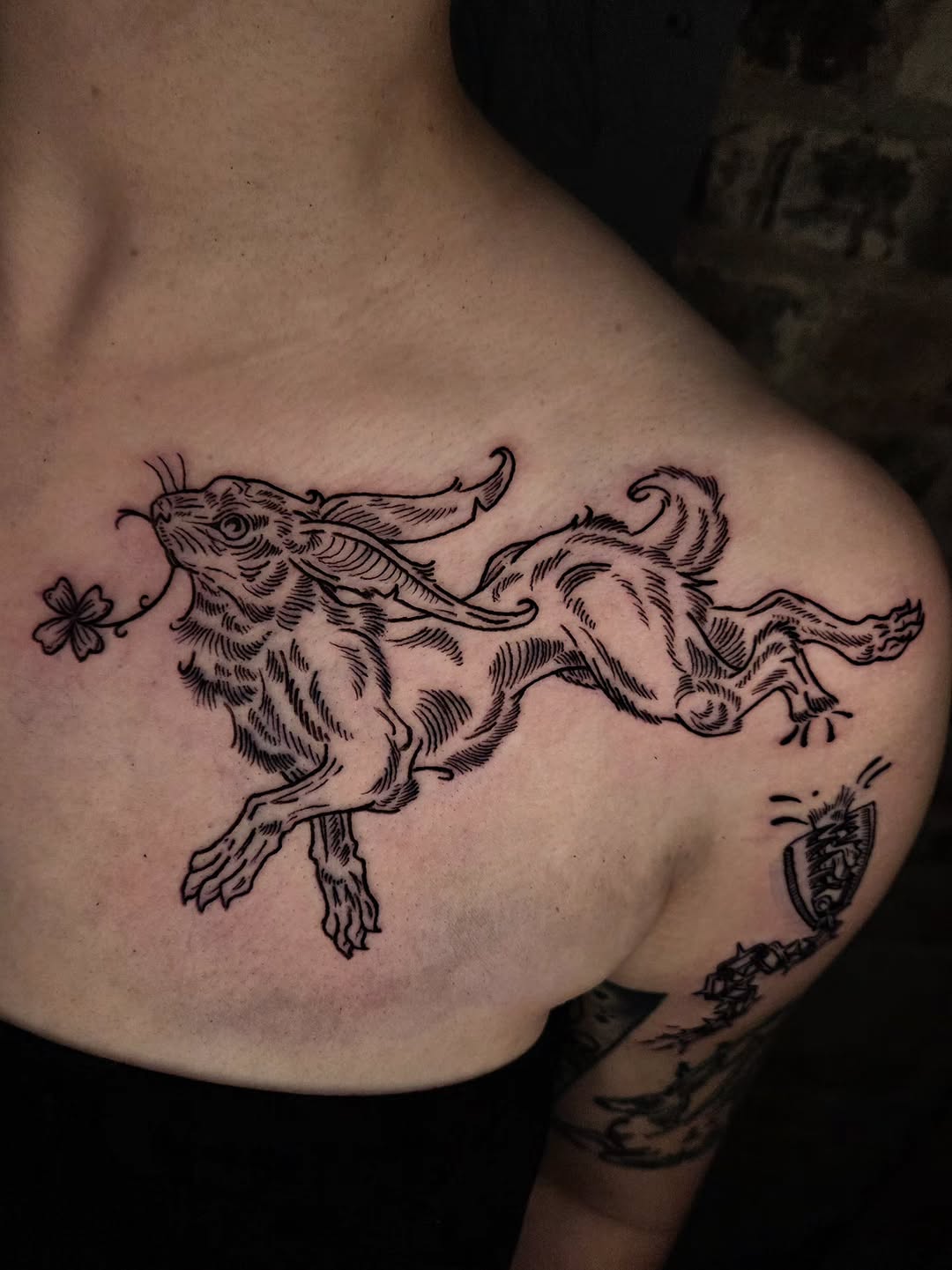 Tattoo by @iankisertattoo — illustrative, black_and_grey