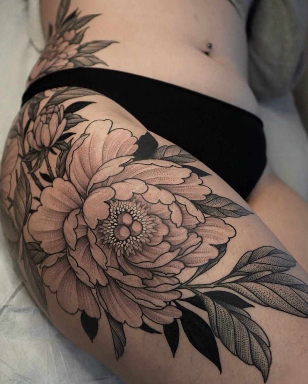 Tattoo by @thiefhands — black_and_grey, dotwork