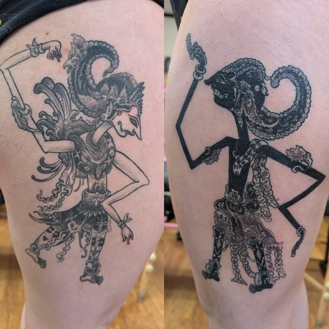 Tattoo by @graffitilostpdx — blackwork, black_and_grey