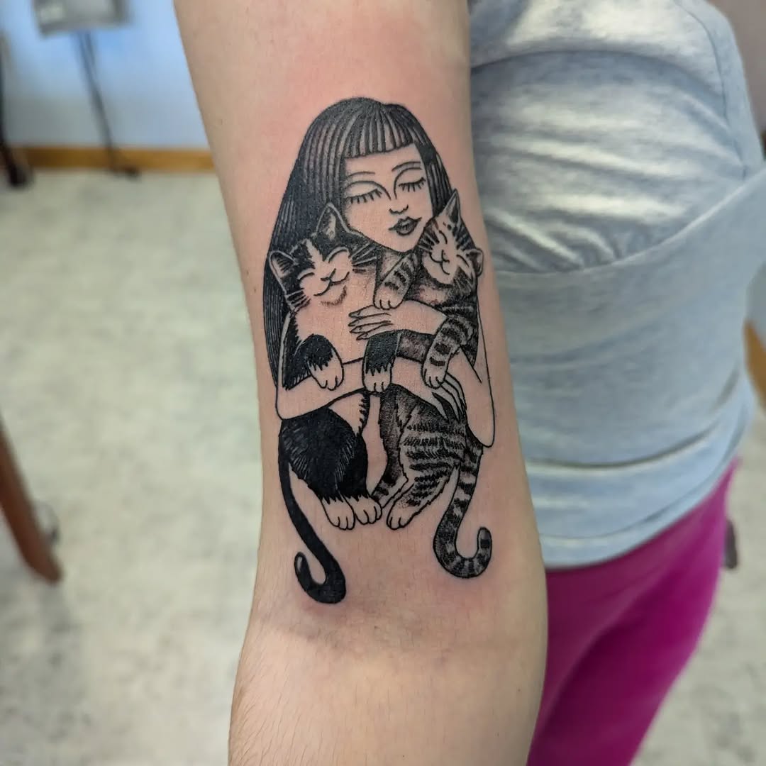 Tattoo by @permanentpicturestattoo — black_and_grey, illustrative