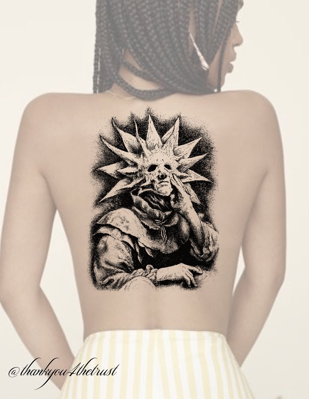 Tattoo by @thankyou4thetrust — black_and_grey, dark_realism