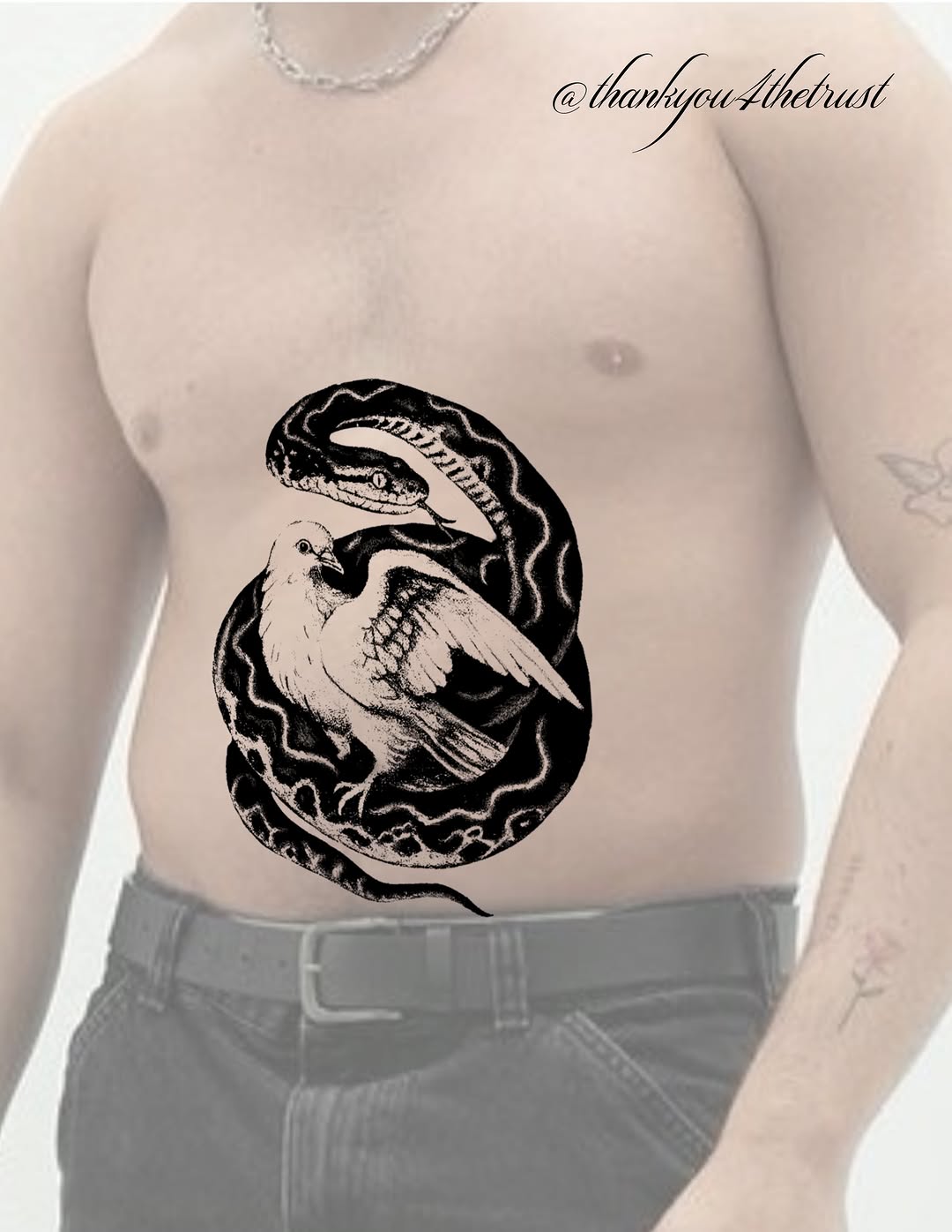 Tattoo by @thankyou4thetrust — blackwork, illustrative