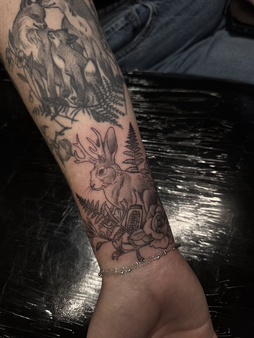 Tattoo by @bethanxvii — black_and_grey, realism